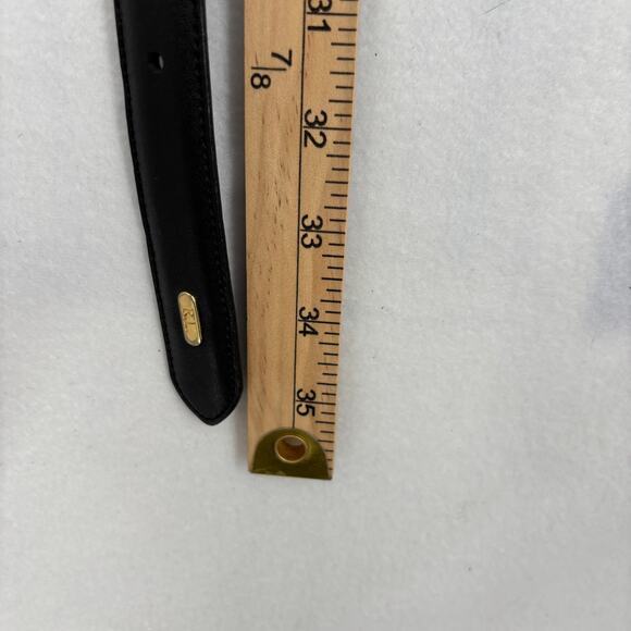 Ralph Lauren Black Leather Belt Womens Medium Adjustable Black main image 7